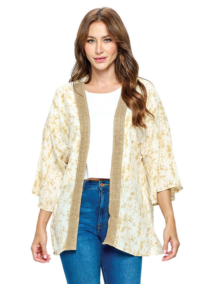 REA Omslag Tie-Dye Omslag Spetsdetaljer (Ord. Pris 15 $) för wholesale av Yak & Yeti