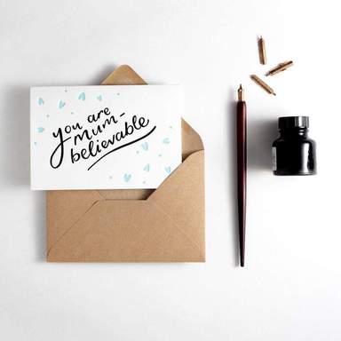 You Are Mum-Believable Letterpress Card voor wholesale door Hunter Paper Co.