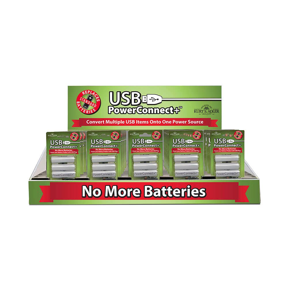 Kurt S. Adler, Inc. - Wholesale Retailer Display - Home & Living - 18" 3AA USB POWER CONNCT+CONVERTER TRAY0