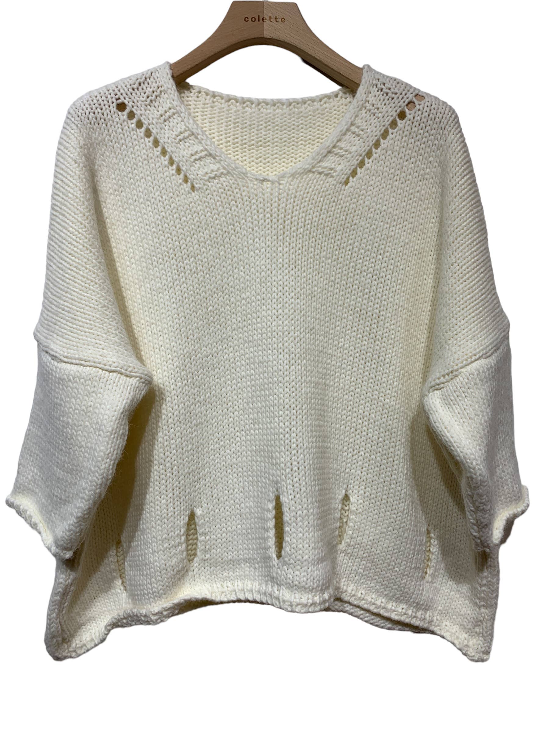 LINEN & COTTON HOUSE - Wholesale Knitted jumper – Women′s - ALPACA SWEATER 08601
