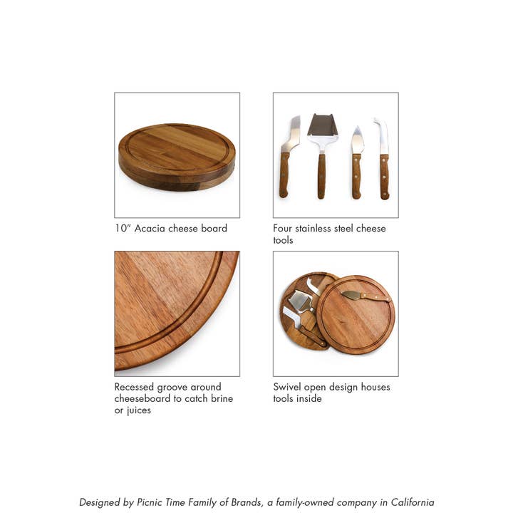 Bois d'acacia Ensemble de planches à découper et d'outils à fromage Acacia Circo en vente sur Faire4
