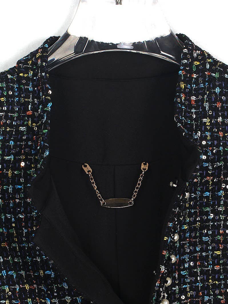 Couleur comme sur les photos Ensemble Veste et Jupe en Tweed Vintage Coloré à Sequins SET250Y en vente sur Faire7