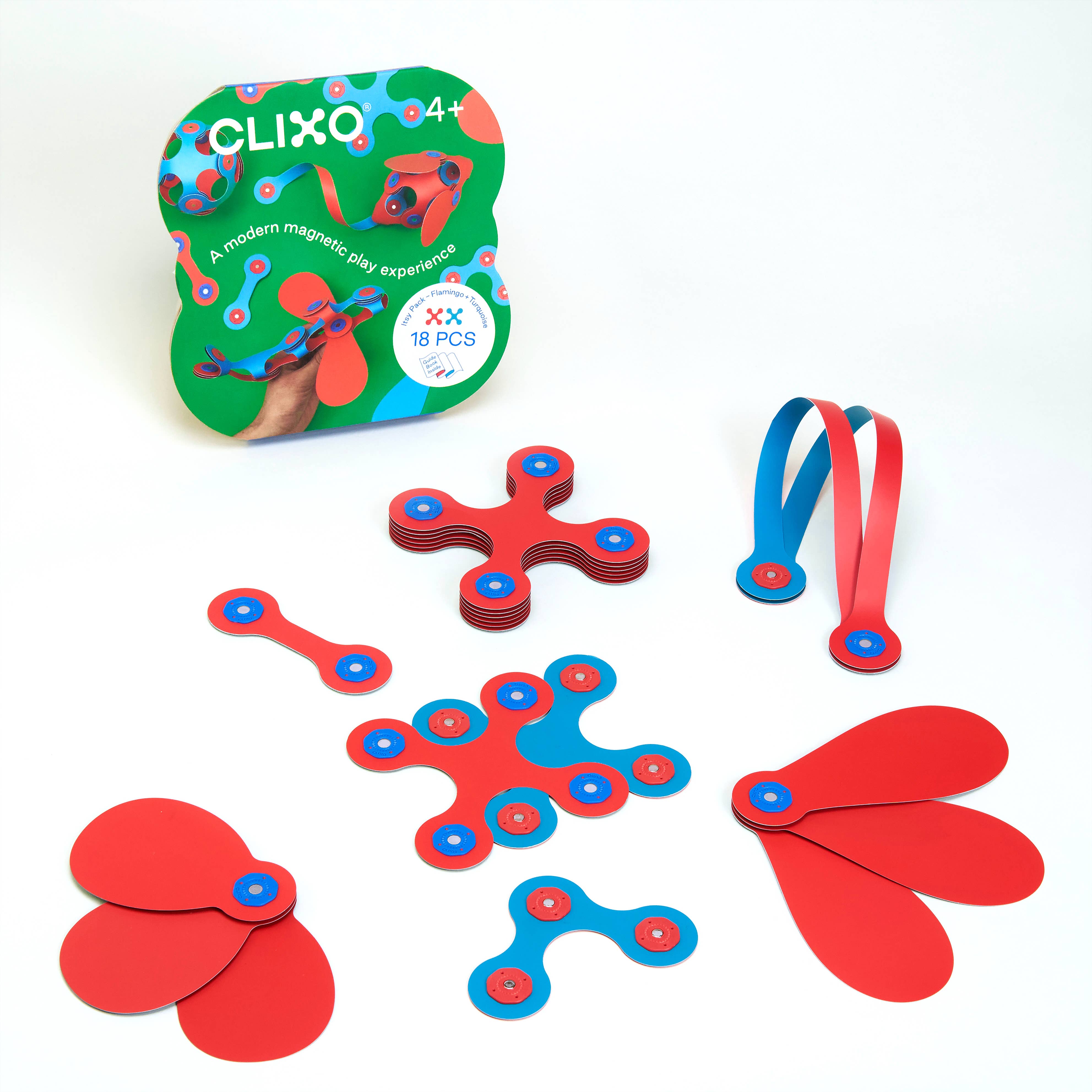 CLICS NV - Vendita all'ingrosso Set di costruzioni - Bambini - Clixo Itsy Pack Fenicottero e Turchese7