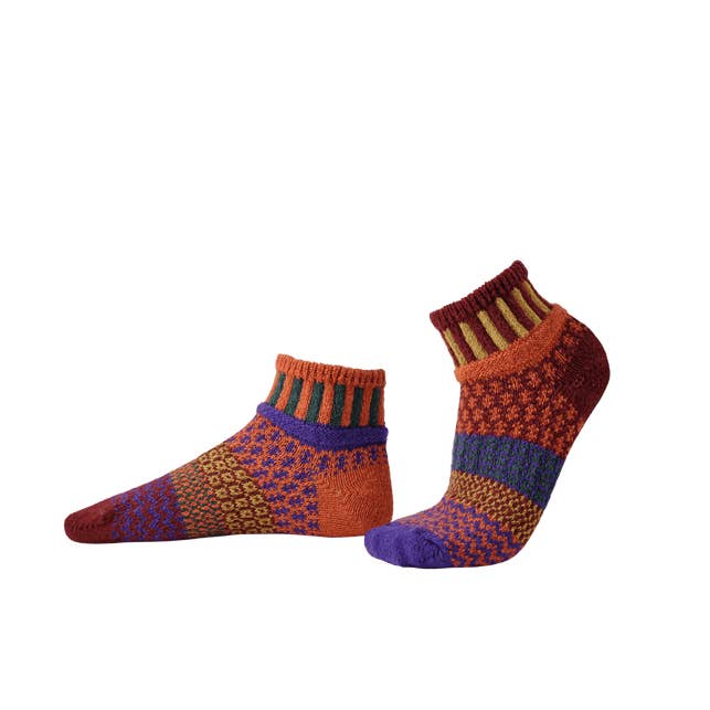 Fall Foliage Quarter Socks for wholesale by Solmate Canada