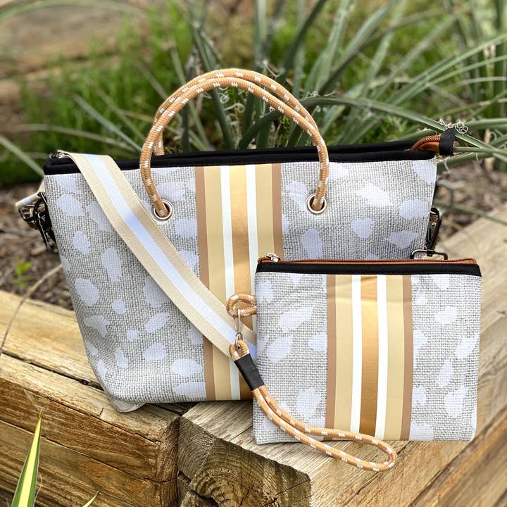 The Jeanne Mini Neoprene Tote and Wristlet | shoptaylorgray for wholesale by TAYLOR GRAY