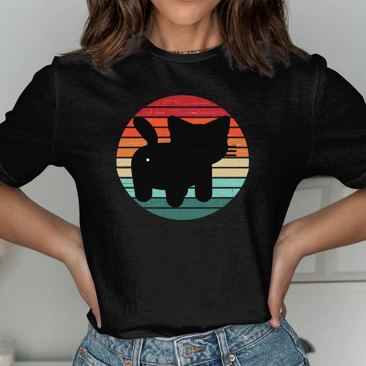 Funny Chonky Cat Butt T-Shirt for wholesale by Peaches Mommy