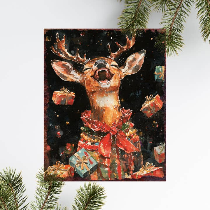 TX USA Corporation - Wholesale Christmas Decoration - 15in Christmas Deer Table Decor | Holiday Tabletop Decoration | Wooden Indoor Party Decor | 15x12in