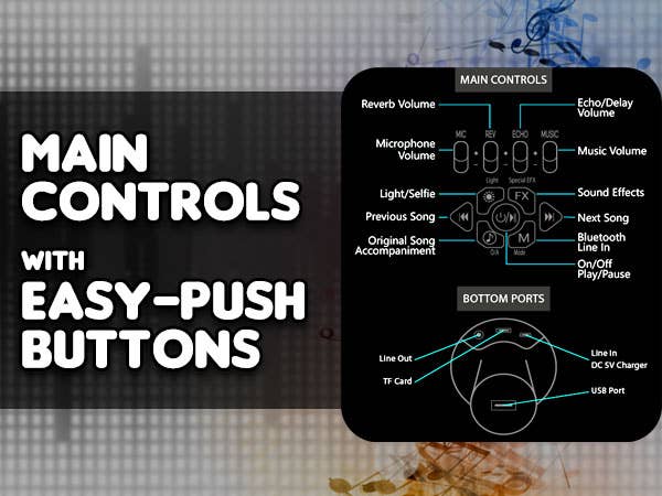 Mainstream Source - Wholesale Musical Instrument - Mainstream Source® Wireless Bluetooth Karaoke Microphone – H11