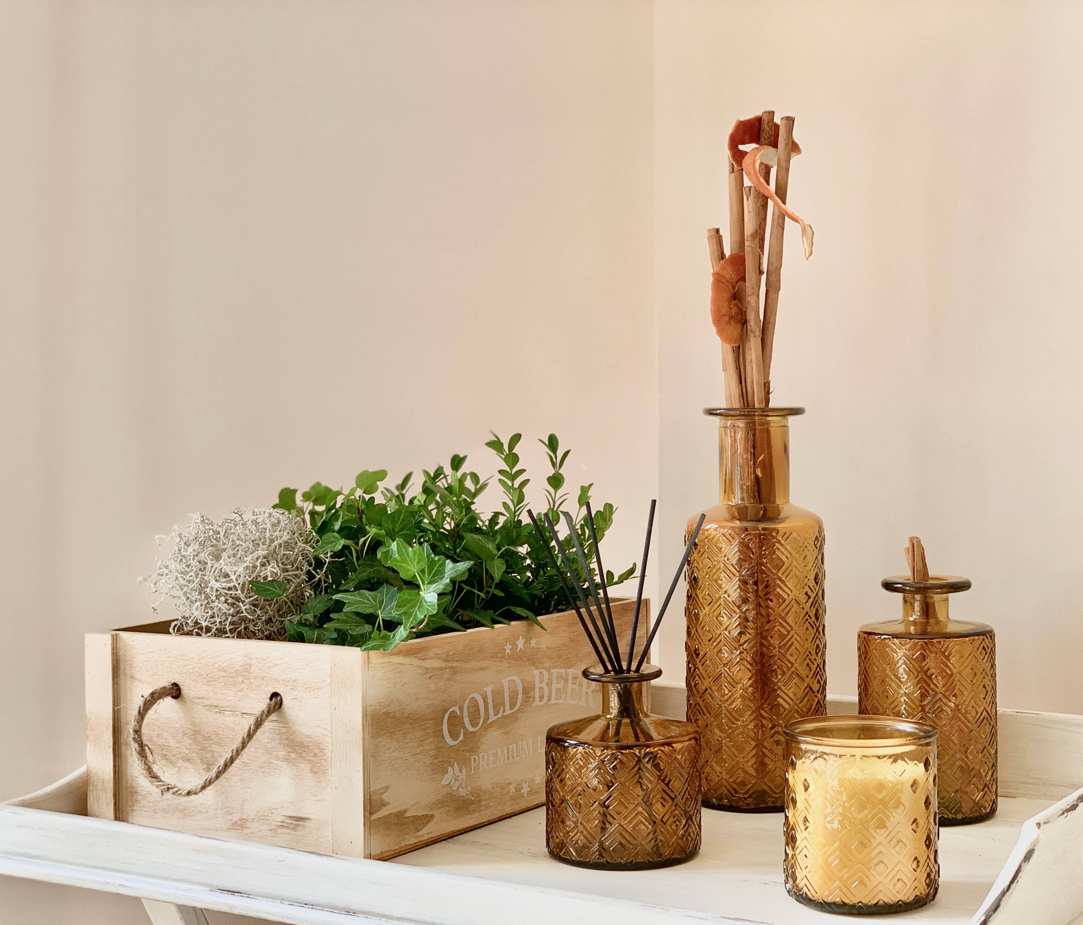 Veremundo Home - Vente Diffuseur à tiges - Diffuseur aromatique biologique - Orange & Cannelle2