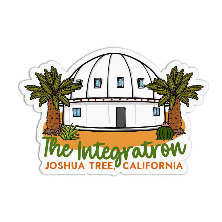 Autocollants imperméables en vinyle Joshua Tree The Integraton pour la vente par Girls Printing House