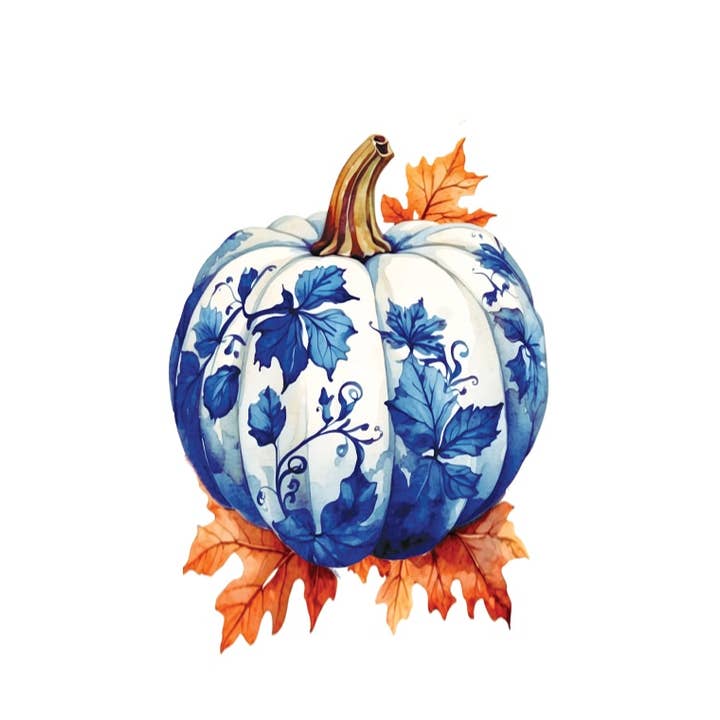 Custom Decor - Wholesale Sign - Signature Sign Icon-Chinoiserie Pumpkin