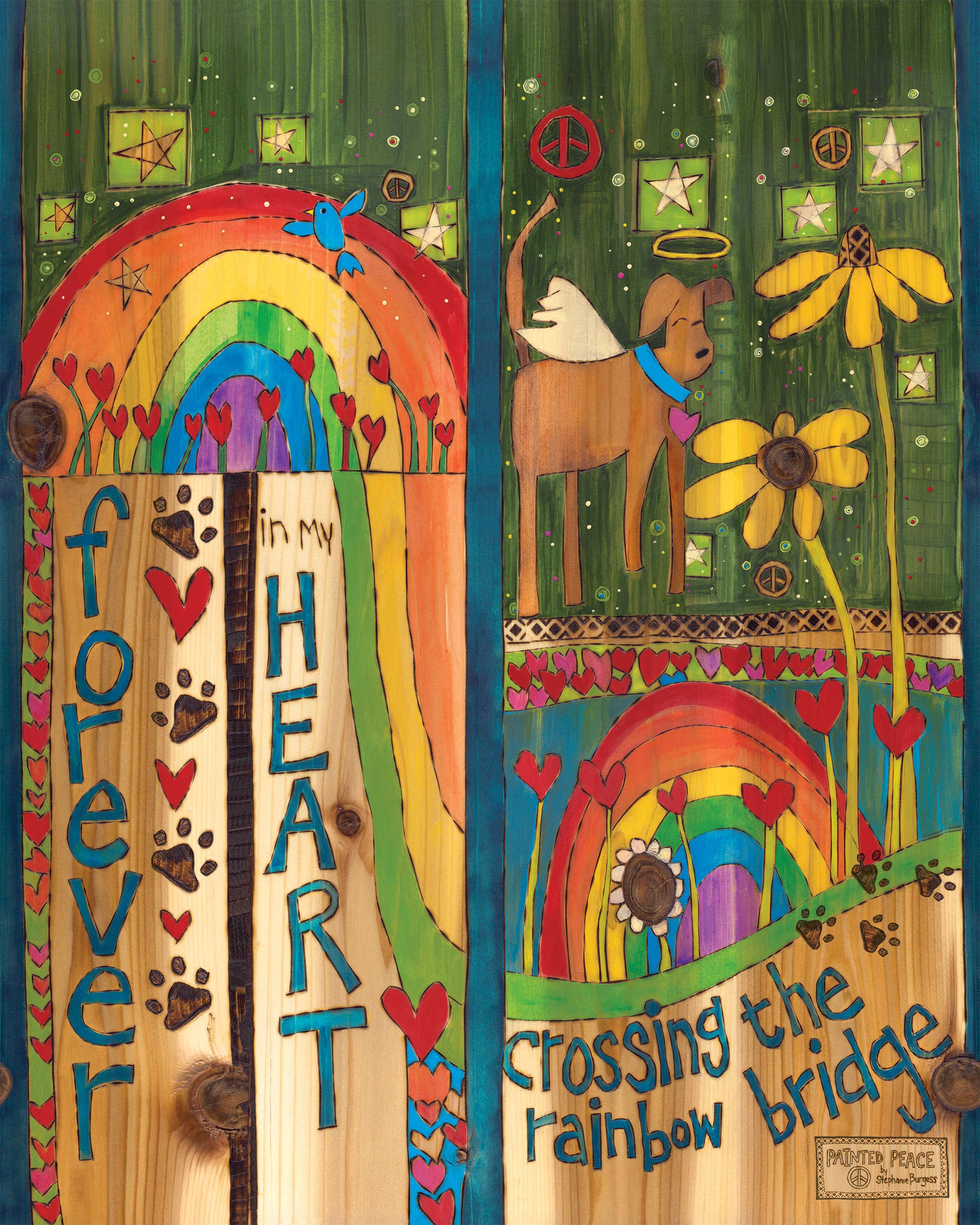 Studio M - Vente Piquets de jardin/pelouse - Poteau artistique Rainbow Bridge pour chien de 20 po2