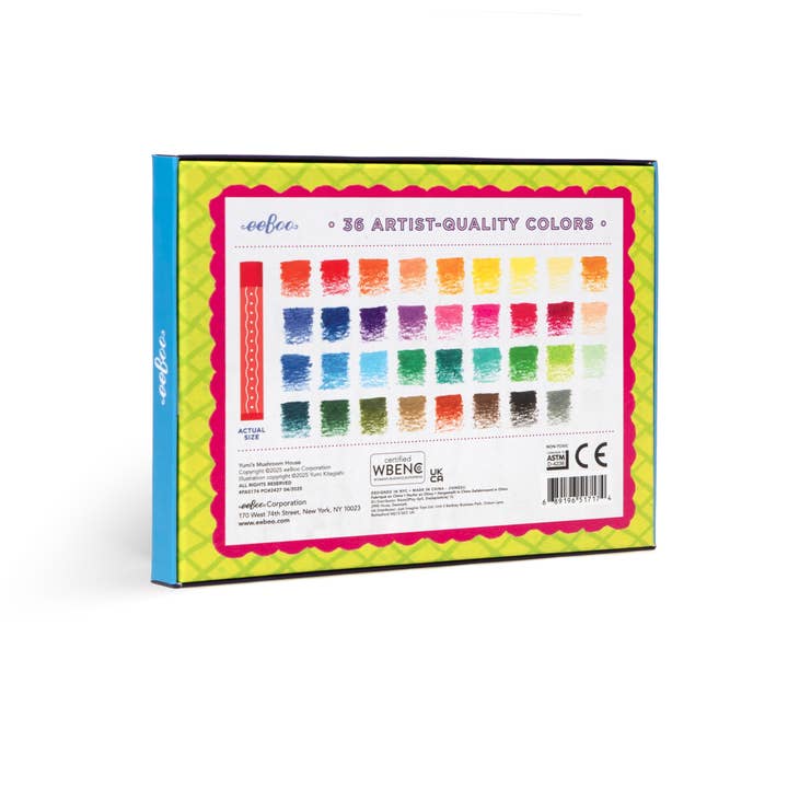 eeBoo - Wholesale Pastels - Yumi's Mushroom House 36 Oil Pastels1