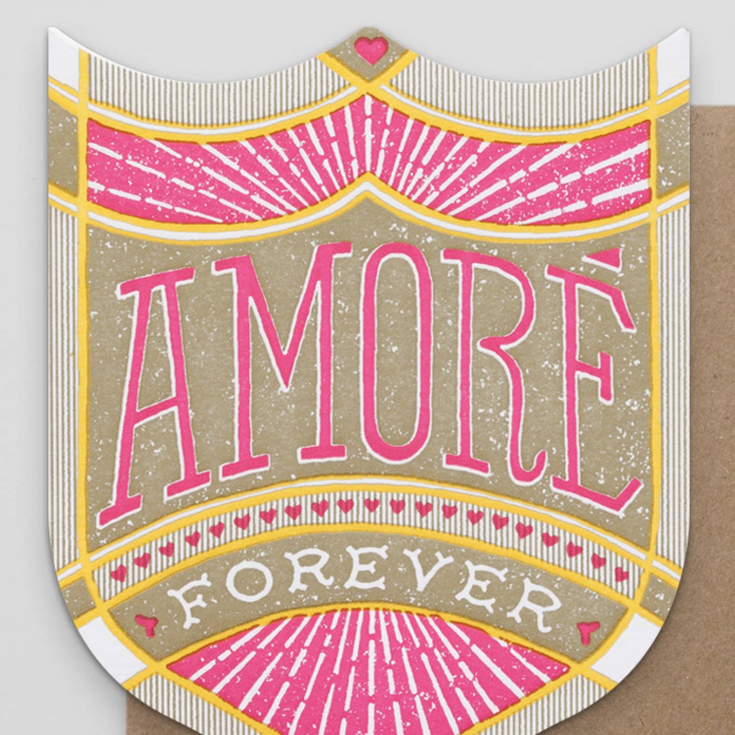 Hammerpress – wholesale Kärlekskort – Amore Forever kort med formskuren vikning1