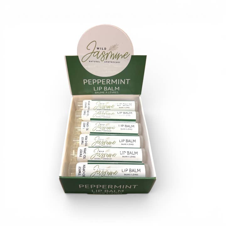 Beeswax Lip Balm - Peppermint for wholesale by Wild Jasmine Natural Apothecary