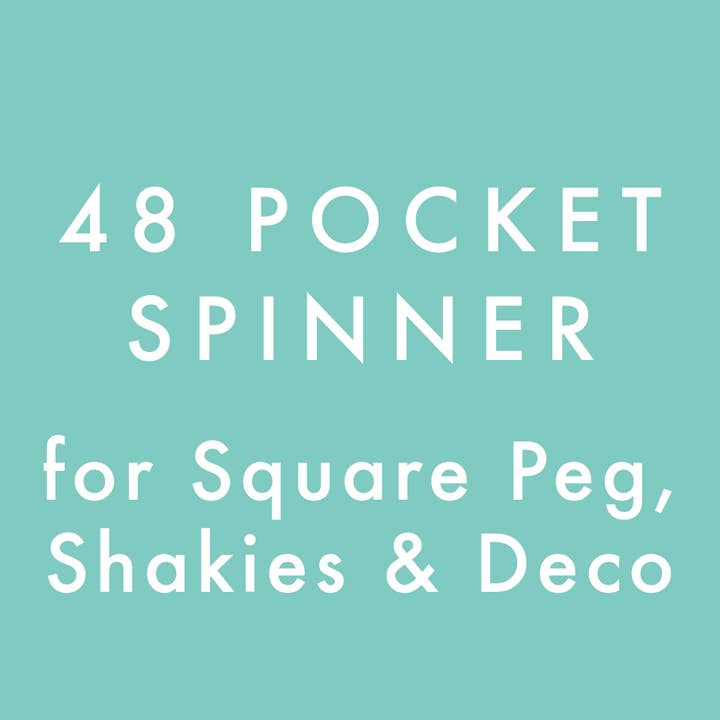 48 Pocket 5" x 5" Card Spinner White for wholesale by James Ellis