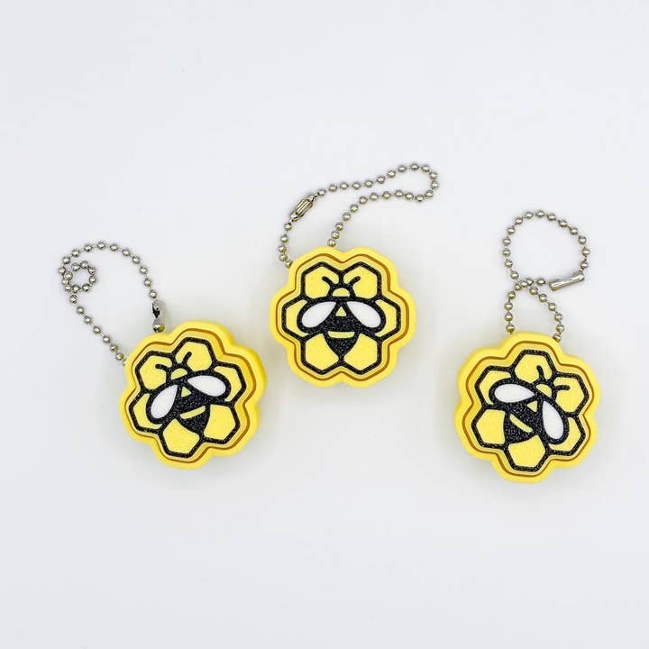 Bee Fidget Clicker Keychain for wholesale by Prism3D Creations