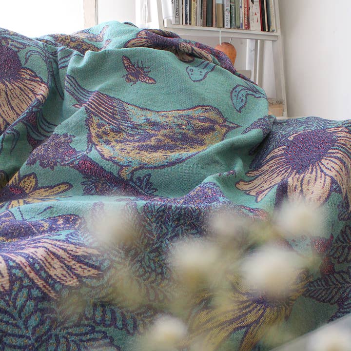 Mustard Beetle - Wholesale Throw Blanket - Woven Blanket Tapestry: Prairie2