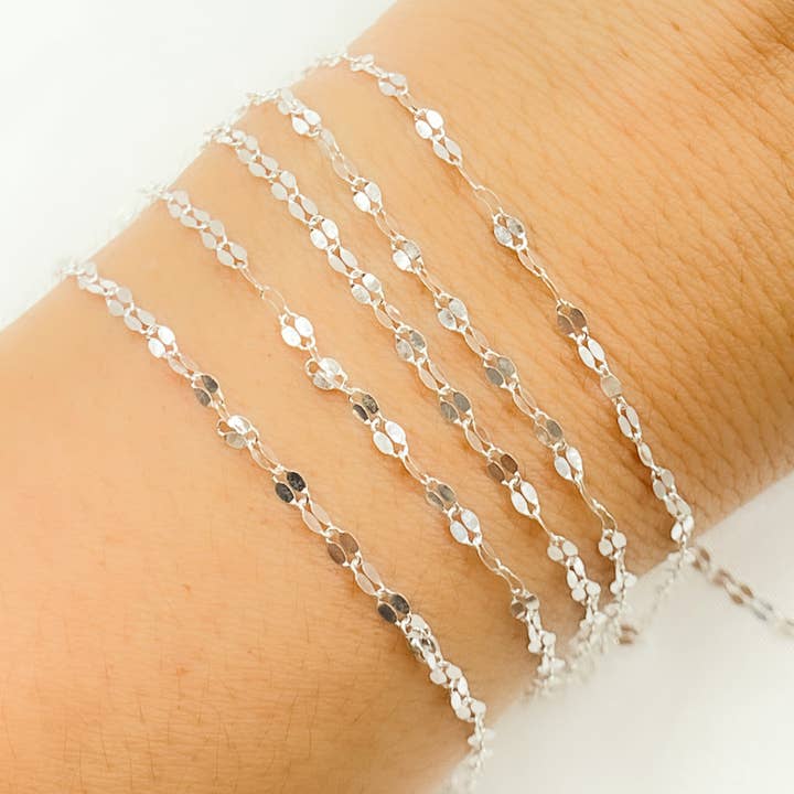 Jewels & Chains - Wholesale Link & Chain Necklace - 925 Sterling Silver Flat Marina Link Chain. V197SS