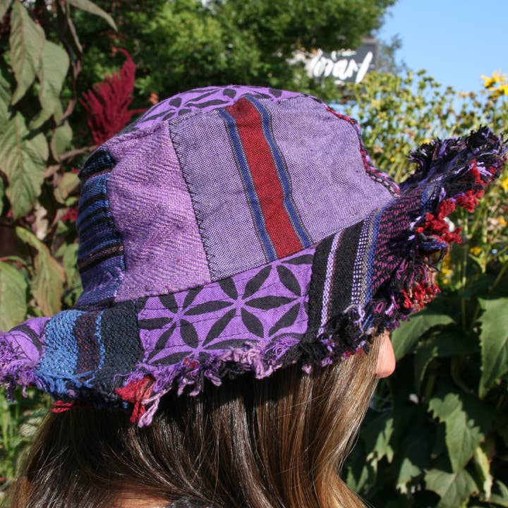 Foot Path Trading Co - Wholesale Bucket Hat - Women's - Long Brim Hat for Women and Men - Overdye Patchwork Colors2