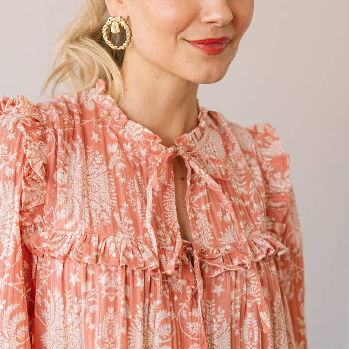 Sunshine Tienda - Wholesale Dress - Women's - Rose Gilded Palm Paradise Maxi Dress2