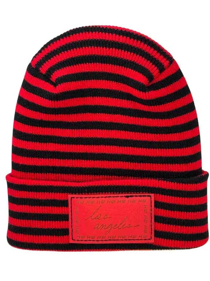 Haakwear Los Angeles Beanie - Made in USA Hats (Limited Edition) - Black / Red RoRo for wholesale by HAAKWEAR Beanies