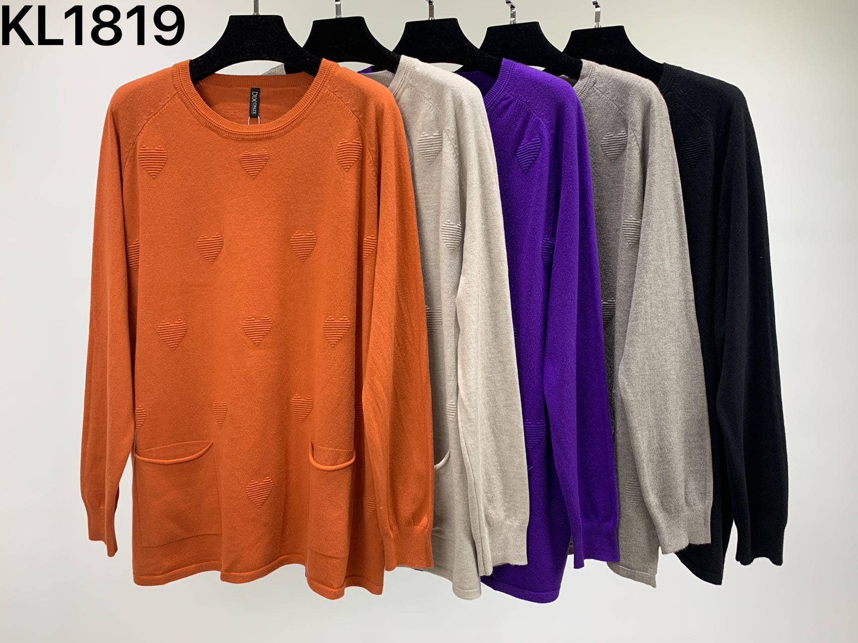 DIX-ONZE - Vendita all'ingrosso Maglia larga - Donna - Maglione Oversize con Motivo a Cuore Integrato – Stile Accogliente5