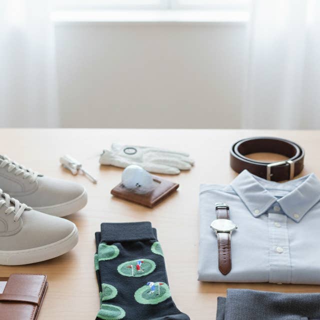 Soxfords - Venta al por mayor Calcetines - Hombre - «Putting About» - Calcetines finos con temática de golf para hombre2