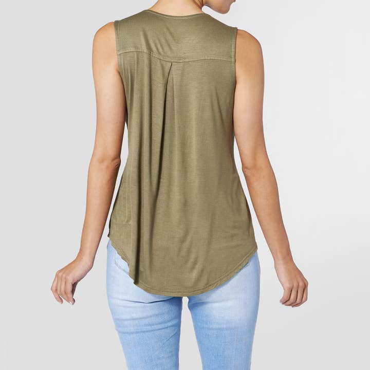 COCO + CARMEN - Wholesale Tank Top - Women's - Erin Pleat Back Tank7