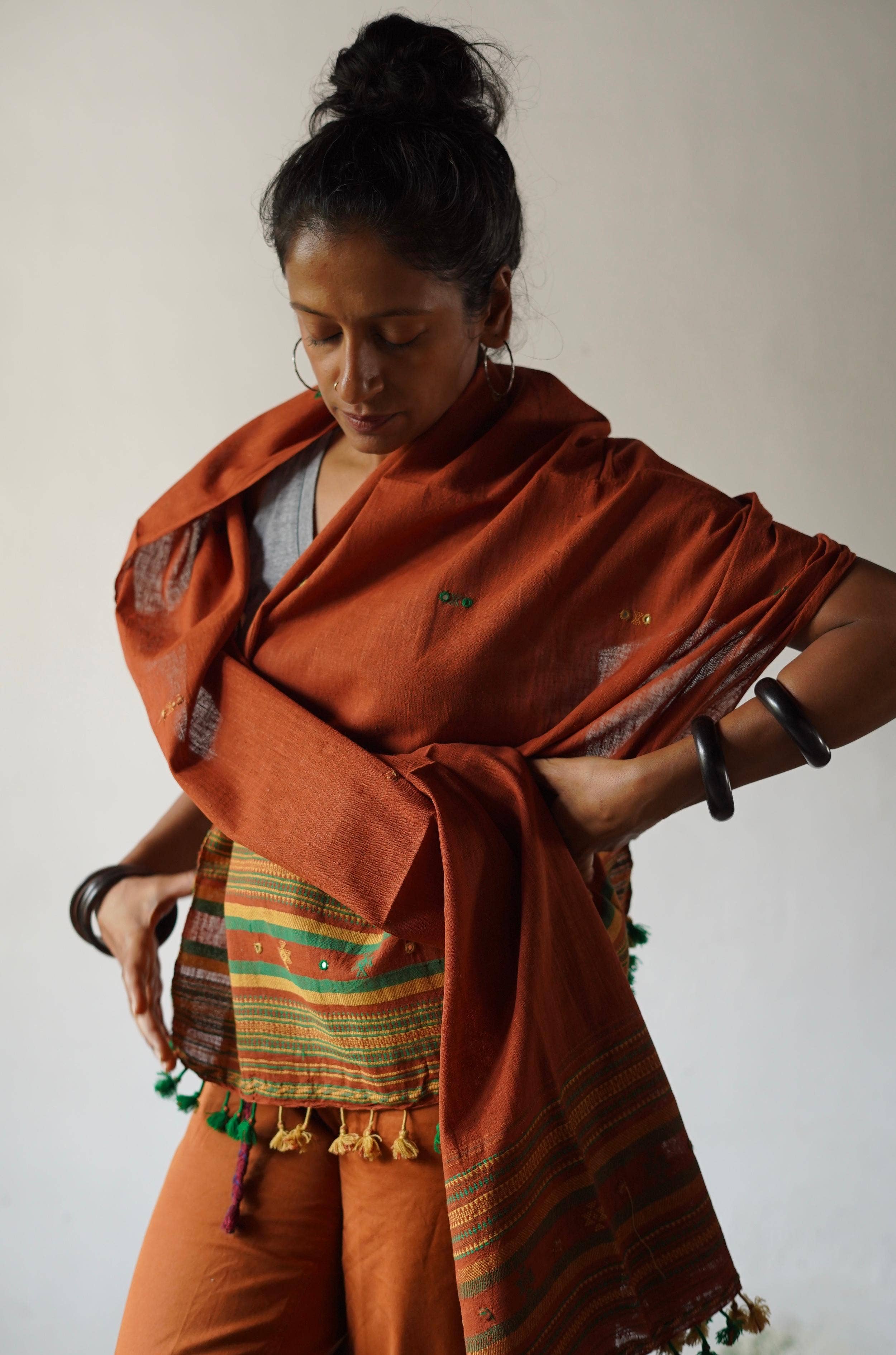 Annahmol - Wholesale Scarf - Unisex - Organic Indigenous Woven Cotton & Natural Dye Scarf27