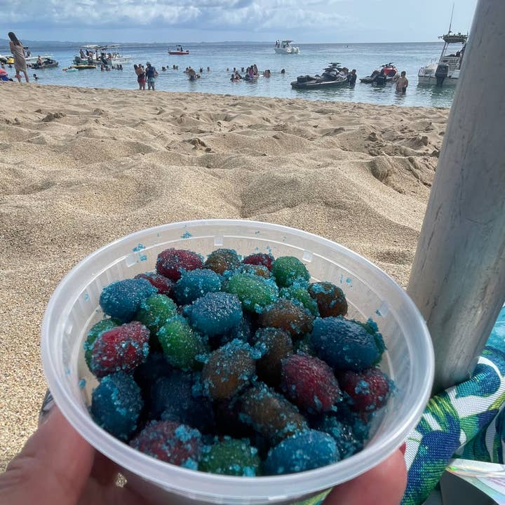Dayba Creations - Vente Bonbons gélifiés - Gushers Sour Blue Razz