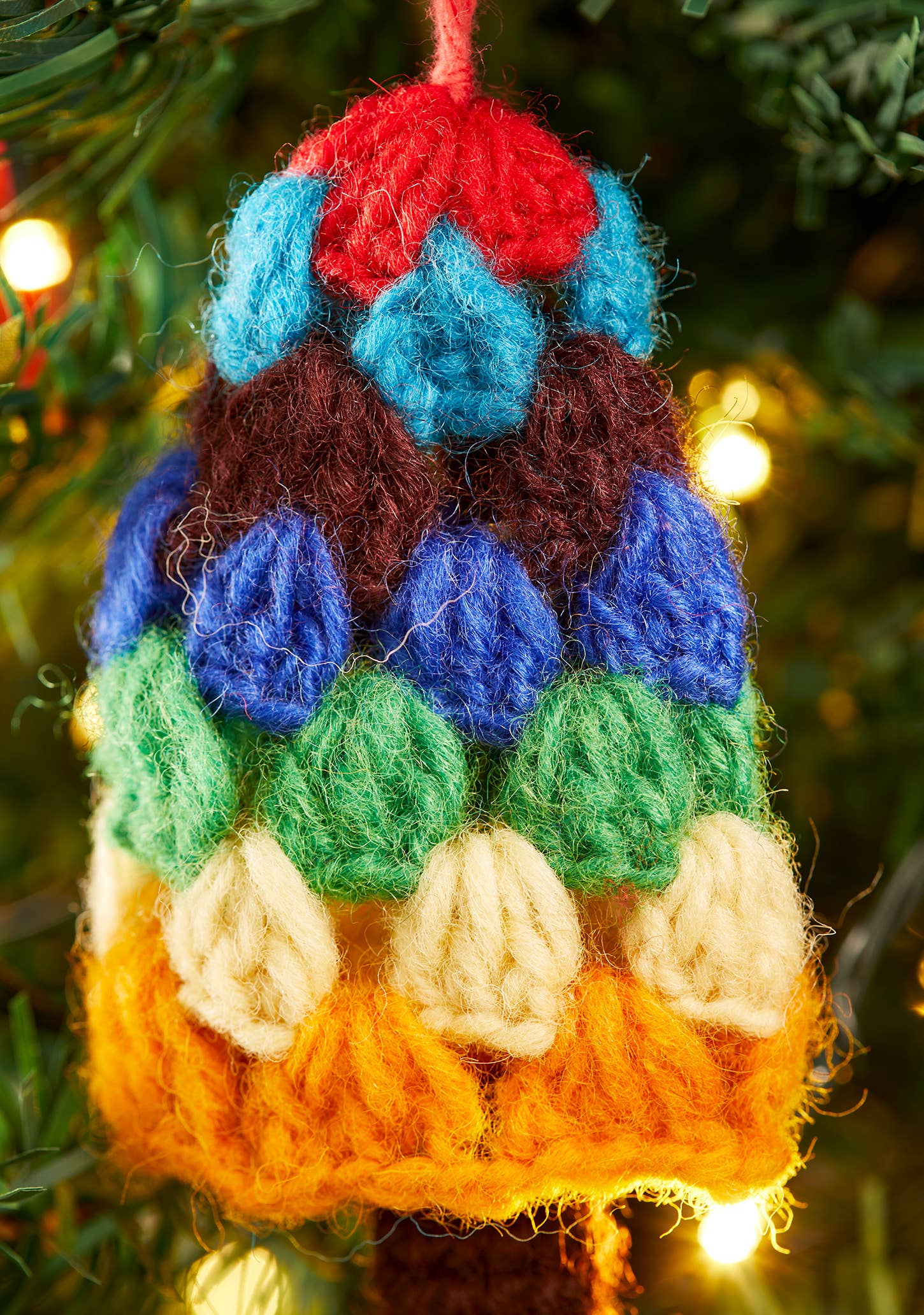 Namaste - Wholesale Christmas Decoration - Hand Knitted Rainbow Tree Decoration1