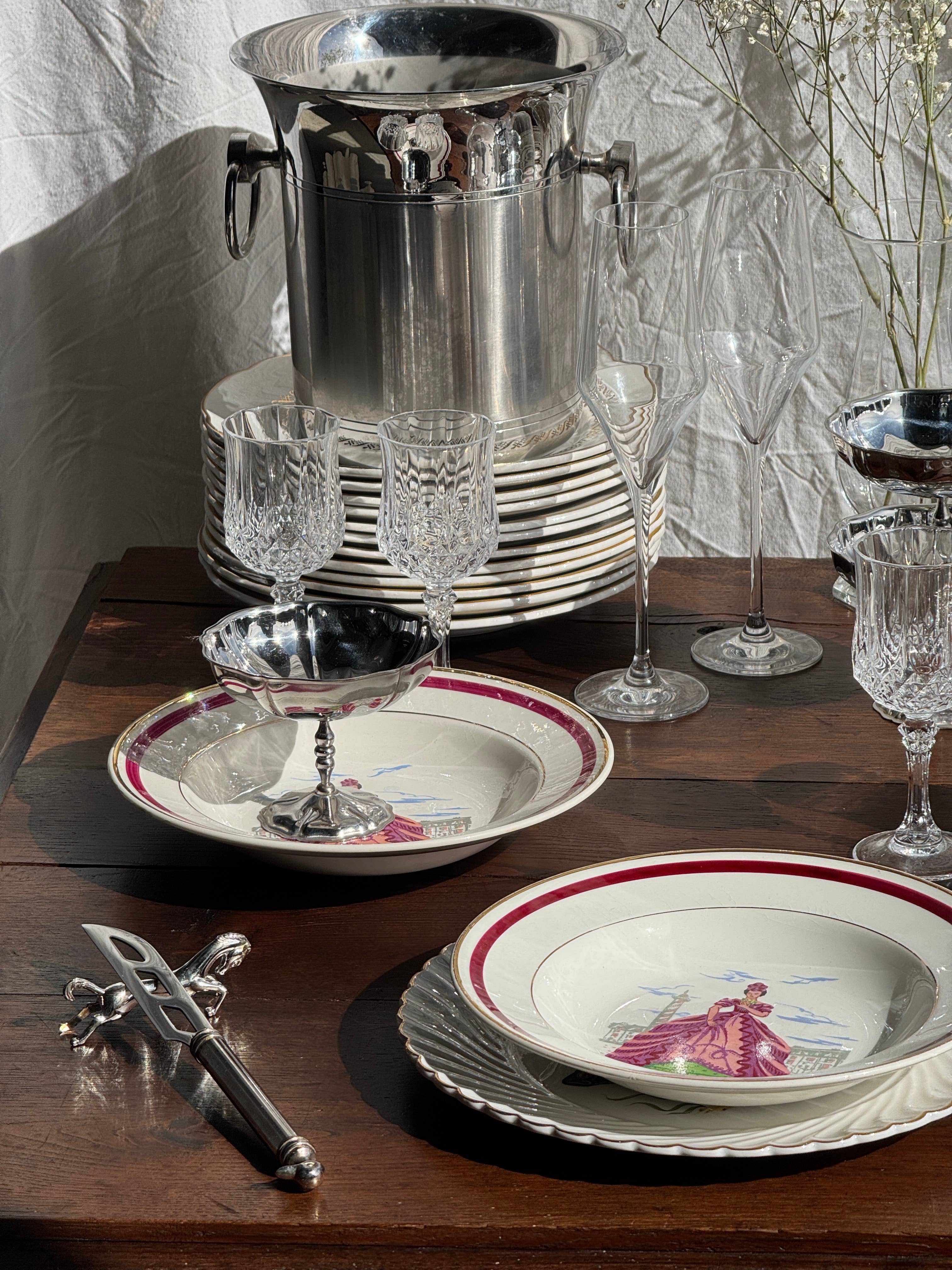 Office Objets - Wholesale Dinner Plate - Set of 6 Ile de France deep plates D22.52