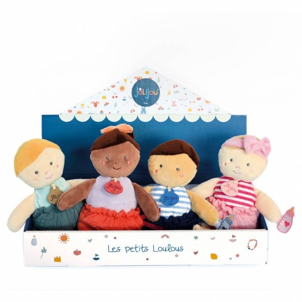 Jolijou The Little Loulou Soft Dolls - 4 Assorted Dolls x 2 and other Purchase Wholesale handmade dolls. Free Returns & Net 60 Terms on Faire trending on Faire.