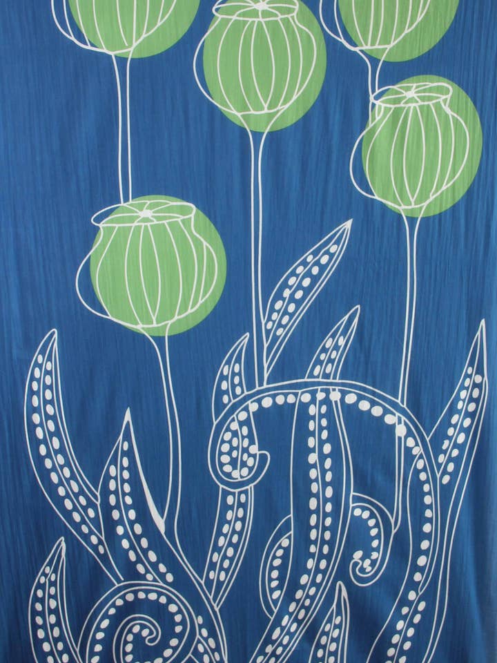 Organic Cotton Scarf Mekong Marine Navy for wholesale by Les Belles Vagabondes