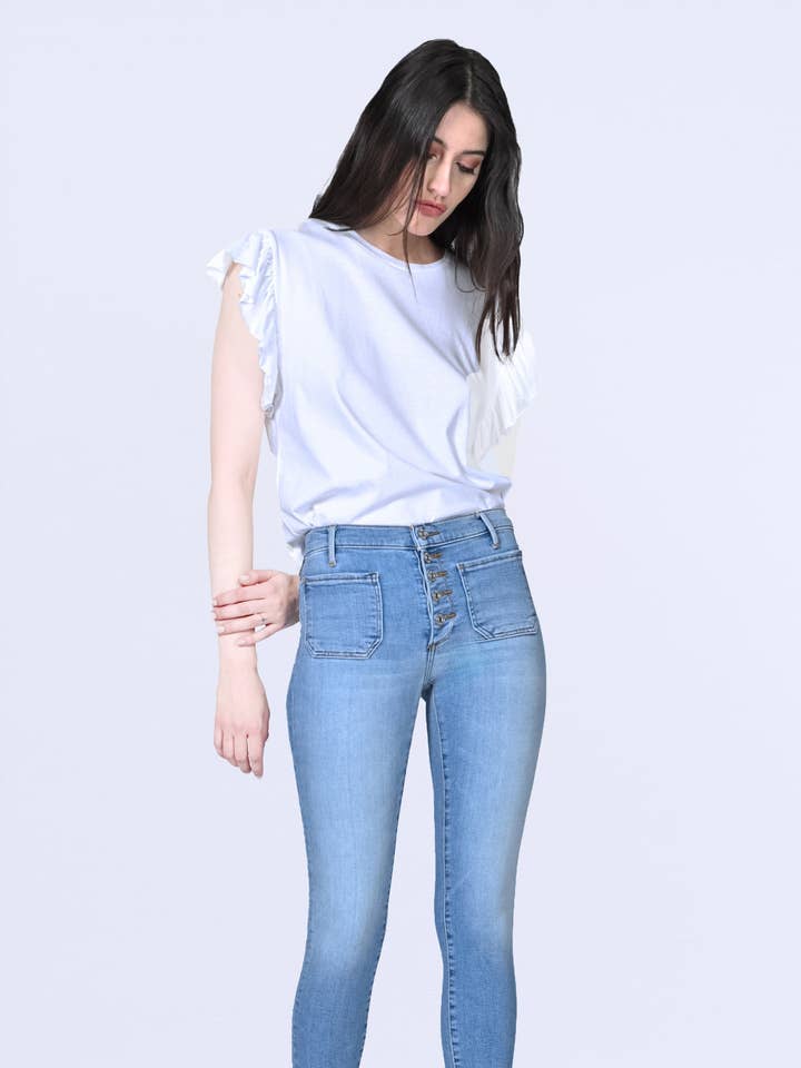 Ava Patch Pocket Skinny - Het is allemaal goed voor wholesale door Black Orchid Denim