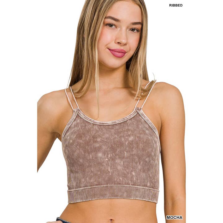 GEWASCHENER, GERIPPTER, NAHTLOSER DOPPELRIEMEN BRAMI ZENANA für den Großhandel von Apolline