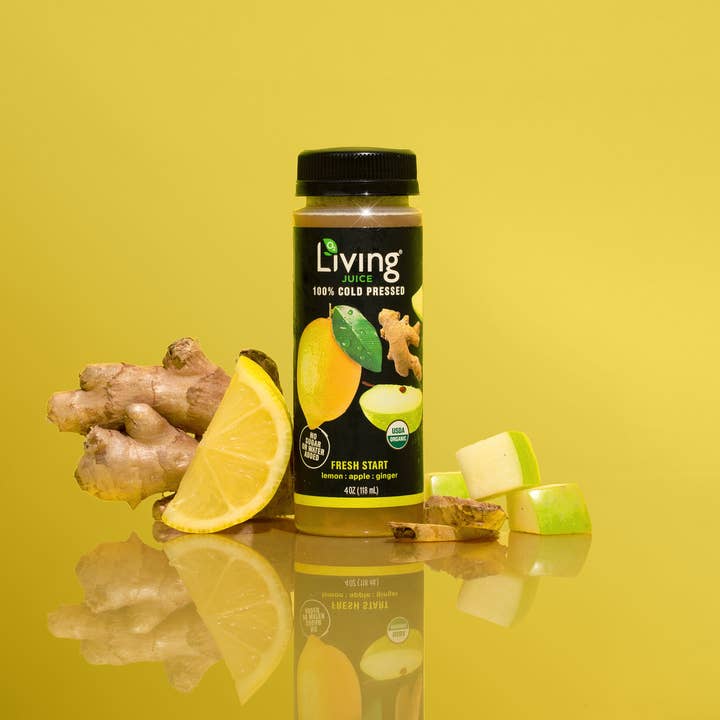 Living Juice - Wholesale Fruit Juice - Living Juice Fresh Start Mini - Organic 4oz Pressed Juice