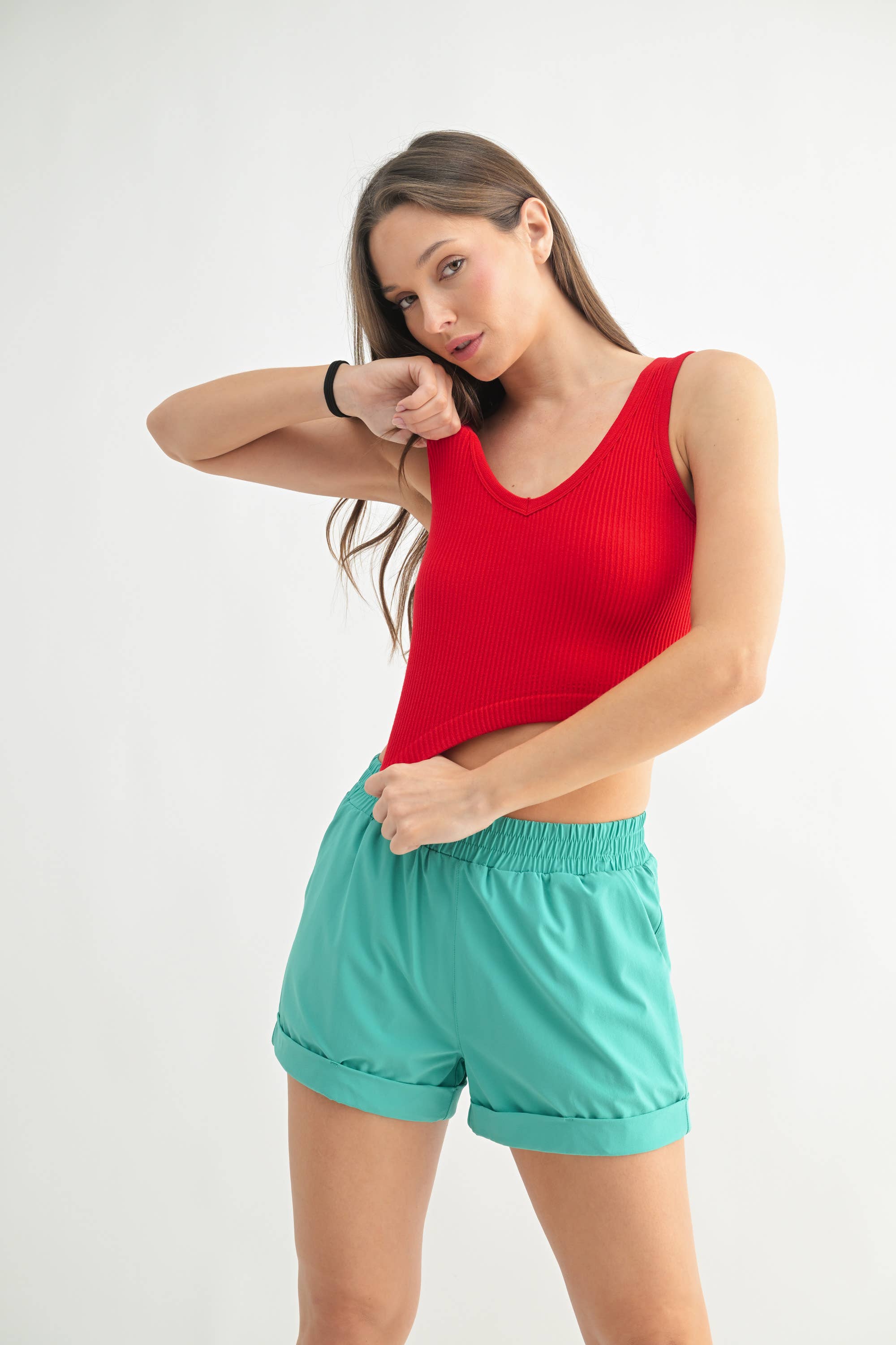 Mono B - Wholesale Tanktop - Dames - Geribbelde naadloze cropped tanktop4