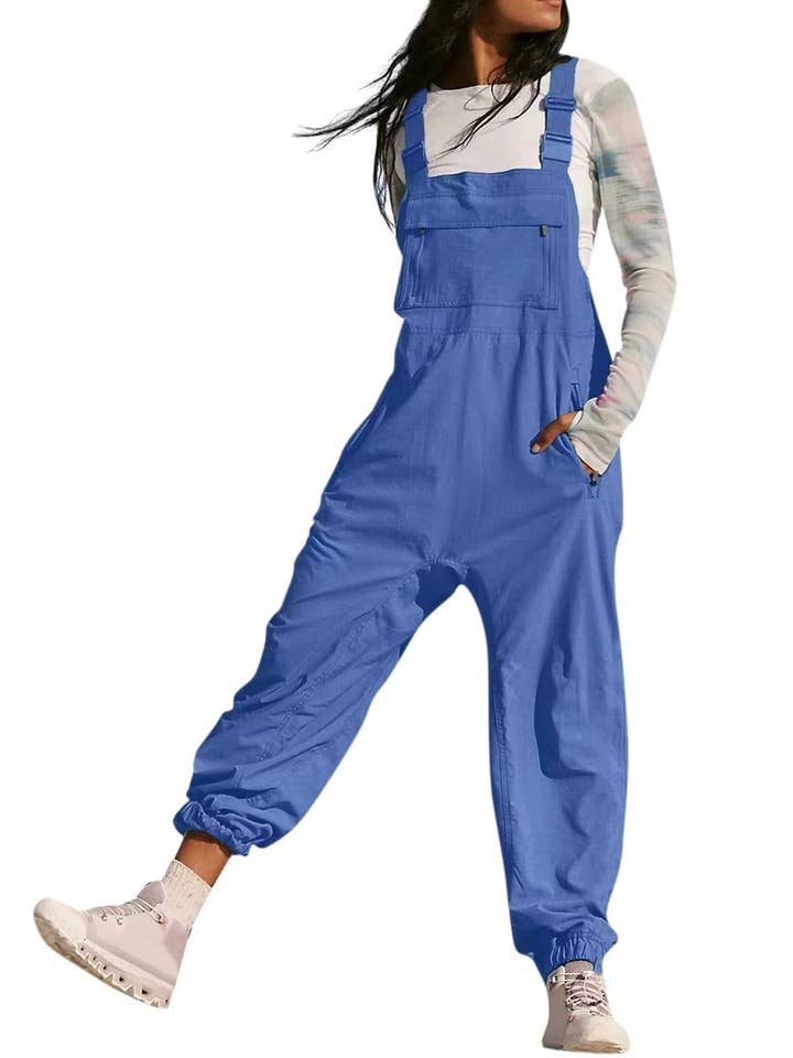 HIDDENBRAND - Wholesale Jumpsuit - Women's - Cargo Bib Chic Casual Legging Jumpsuit7