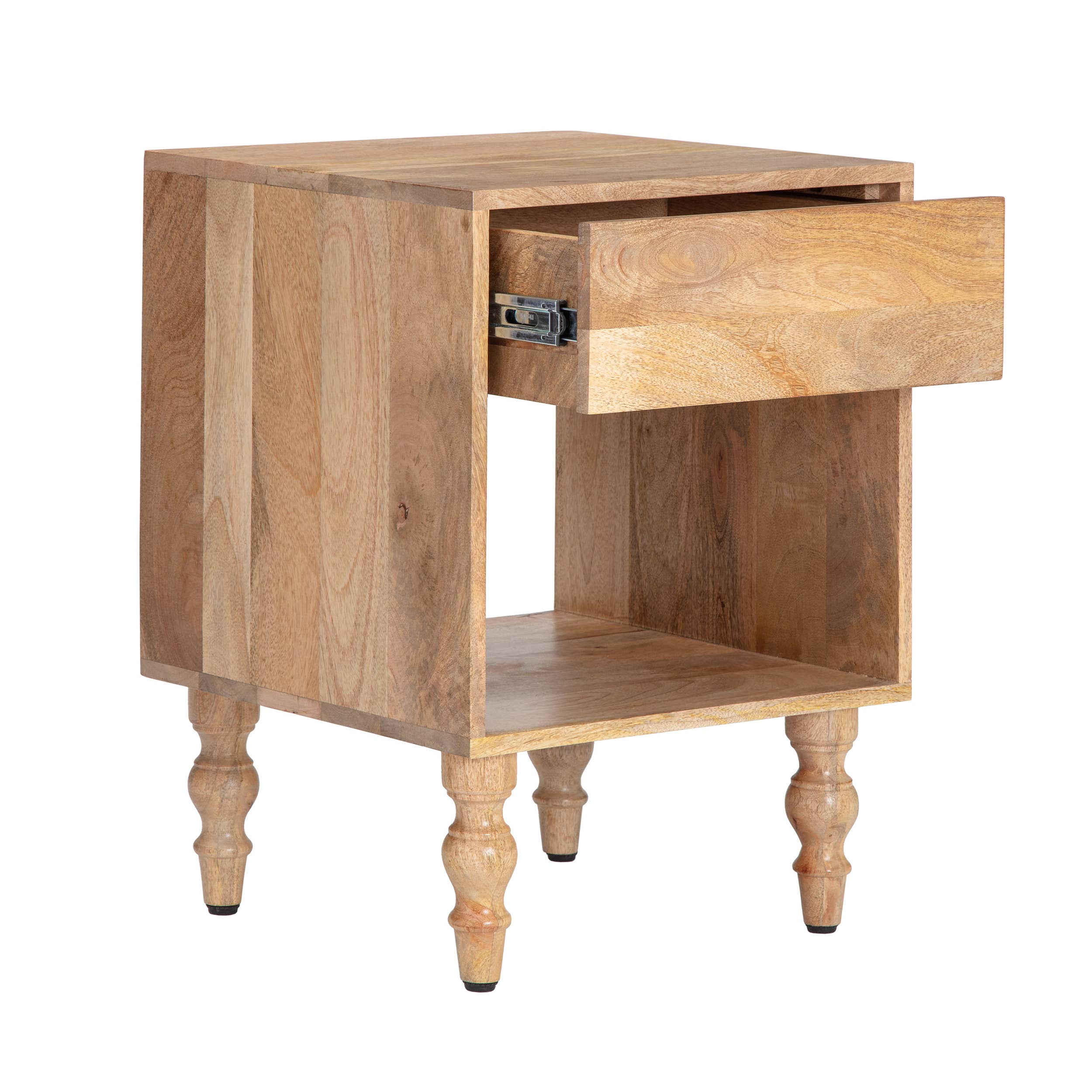 MH London - Wholesale Side Table - Rhonda Solid Wood Night Stand with Drawer4