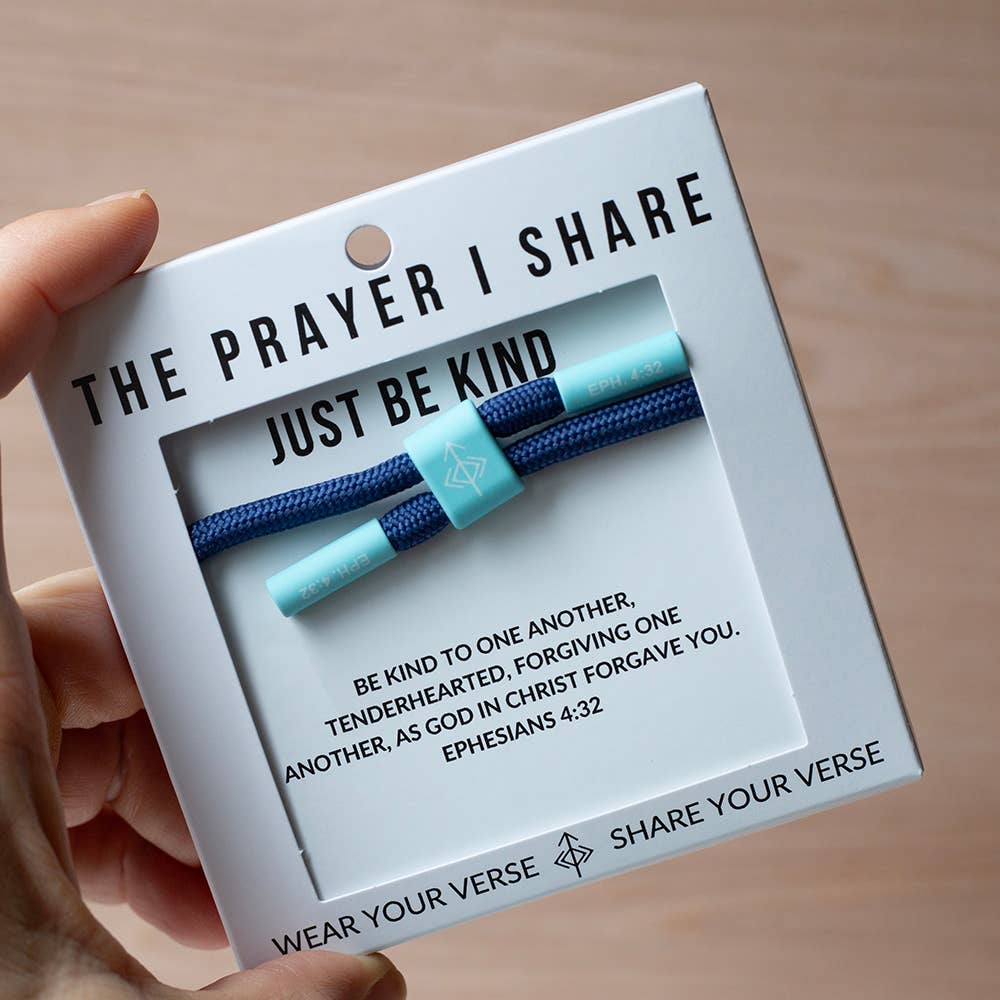The Prayer I Share - Wholesale Woven/Braided Bracelet - JUST BE KIND Christian Cord Bracelet | Christian Athletes3