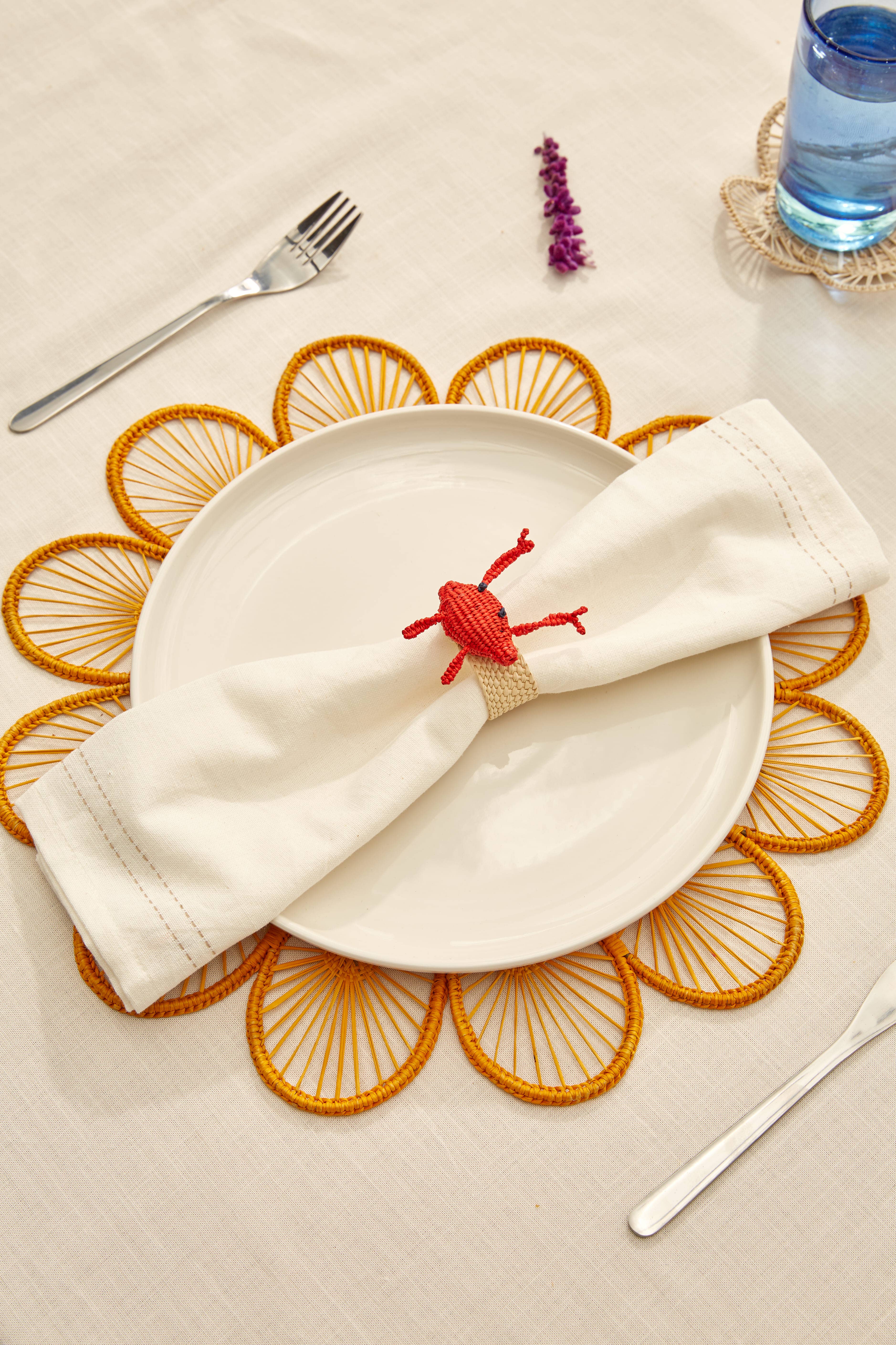 Coro Cora™ – wholesale Placemat – Lila Placemat - Iraca Palm -  Straw Raffia Tableware3