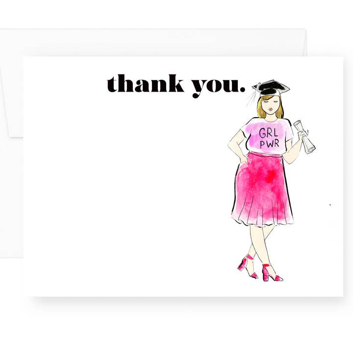 Graduation Thank you Note Card Stationery Set | Grad Gift for wholesale by Lacee Swan