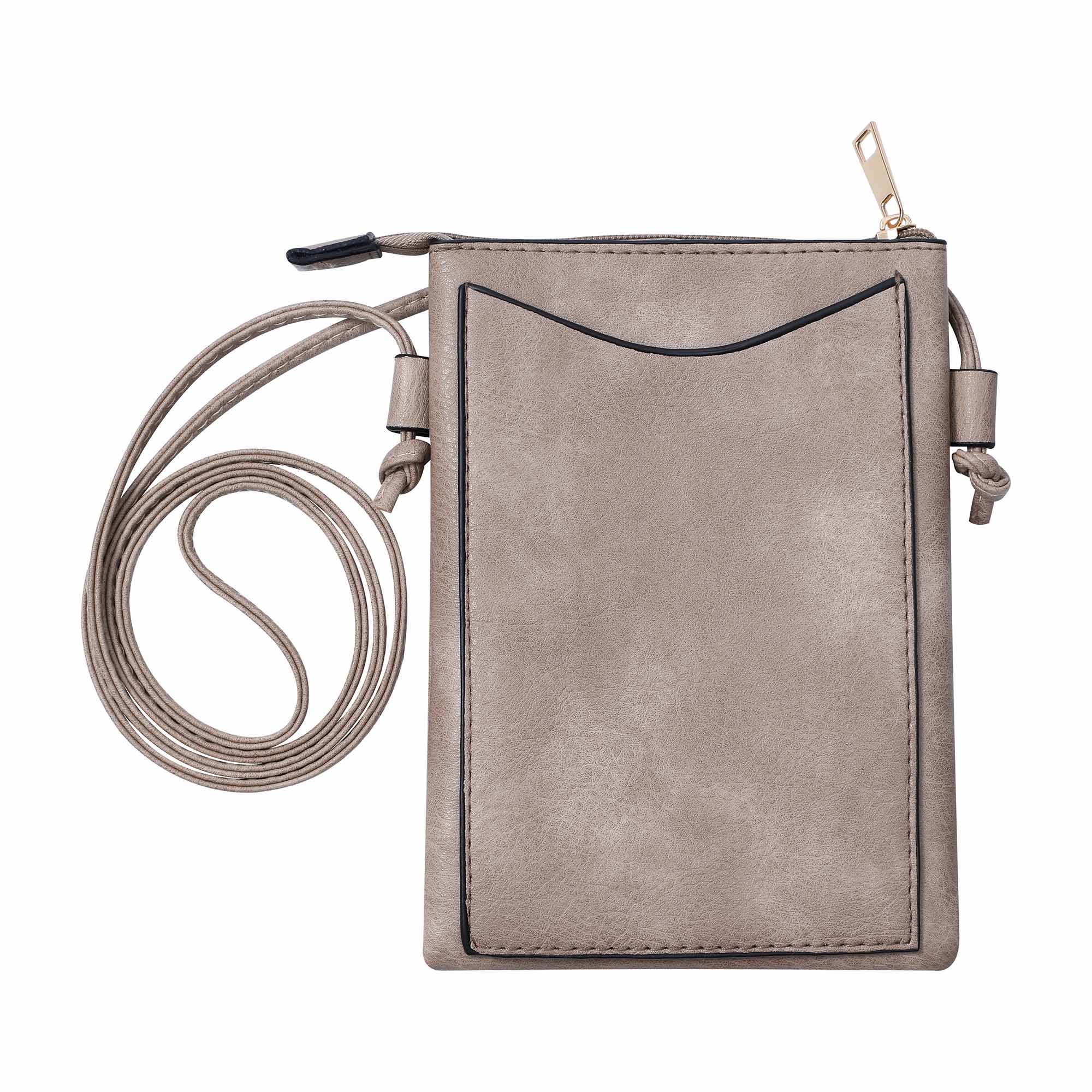 Shine Mark Accessories - Venta al por mayor Bandolera - Mujer - Tan - Bolso bandolera para bicicleta cortado con láser para teléfono móvil1