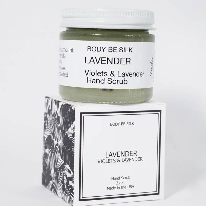 Lavender Flowers  Hand Scrub for wholesale by Body Be Silk