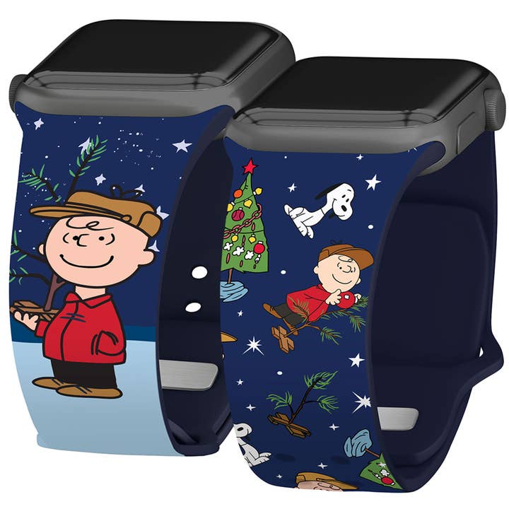 Affinity Bands – Pulseira de relógio - Mulher por atacado – Pulseira Peanuts Charlie Brown Natal HD Apple Watch