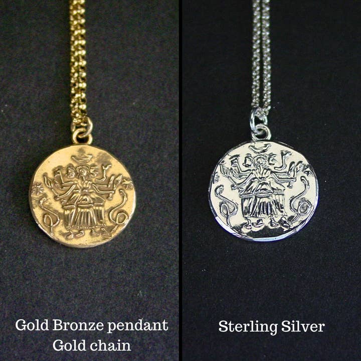 Vis a Vis Jewelry – Colar pingente/pendente por atacado – Colar Moedas Hecate - Esculpido à Mão9