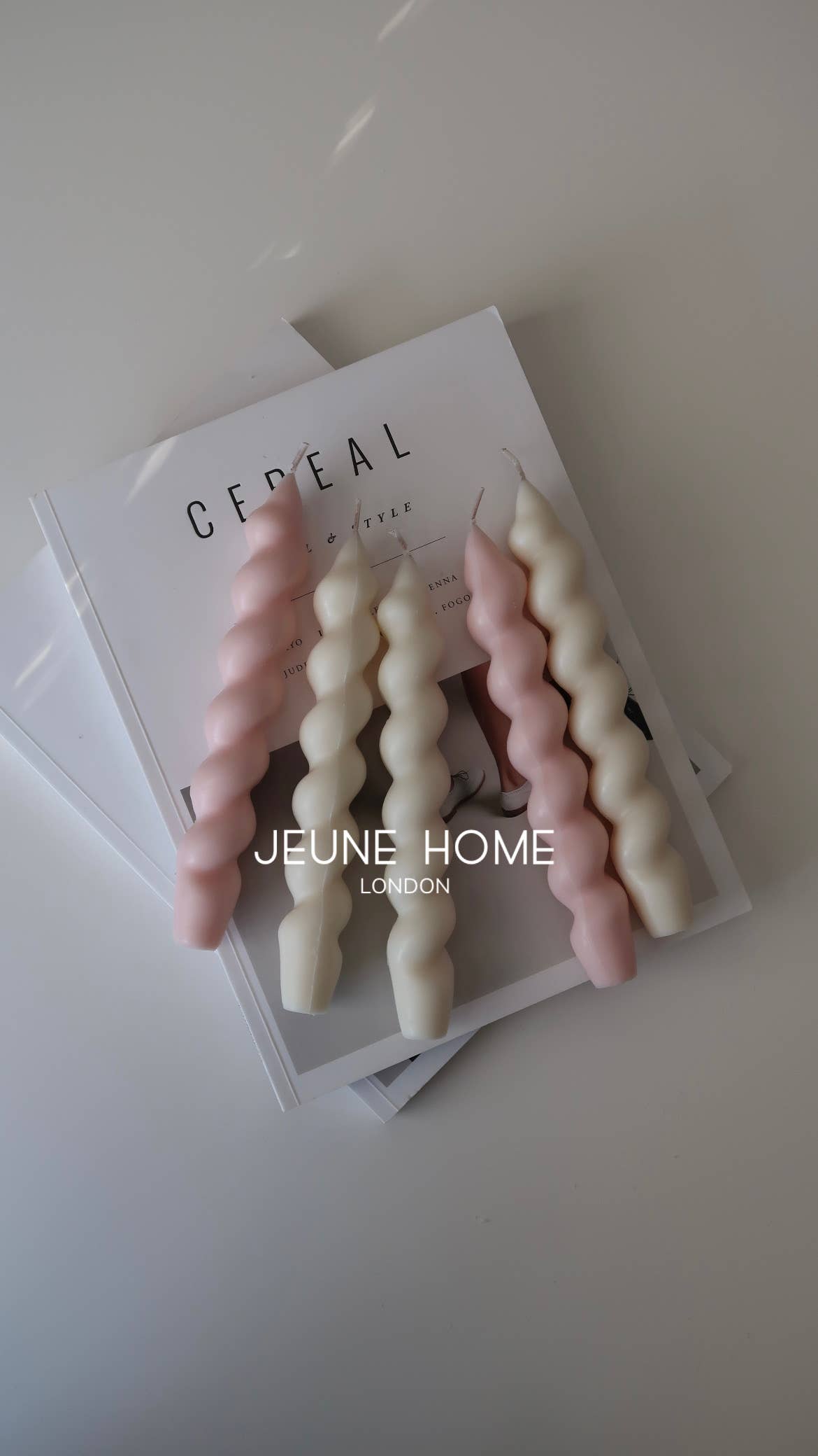 Jeune Home - Wholesale Tapered candle/candlestick - Individual spiral candle | Soy wax tapered candles