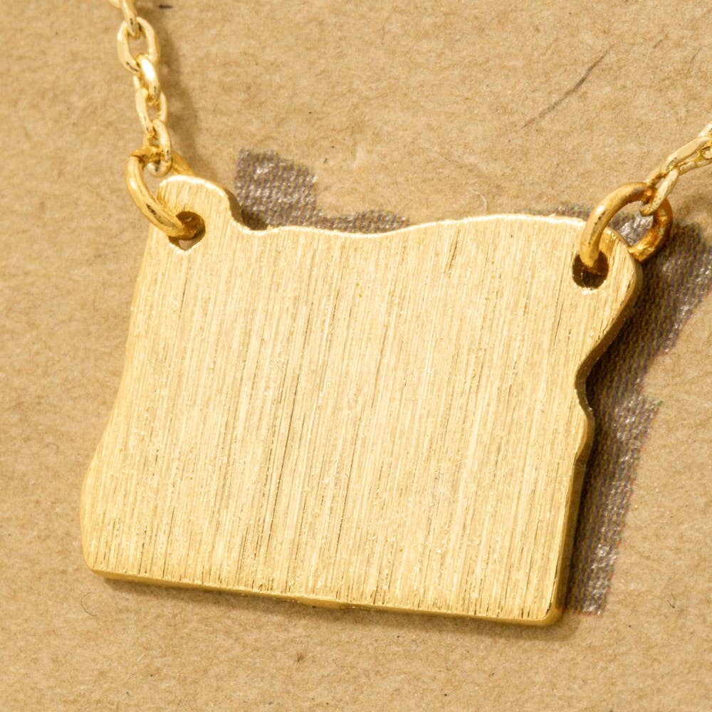 Fame Accessories - Wholesale Pendant/Charm Necklace - Oregon State Necklace2